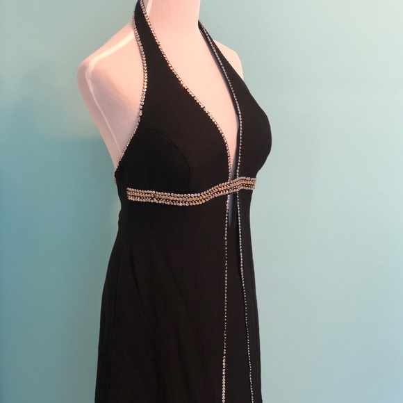 Amelie Black Silk Halter Dress - Picture 7 of 7